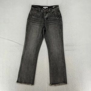 O’Neill Faded Black Cropped Mini-Boot Jeans